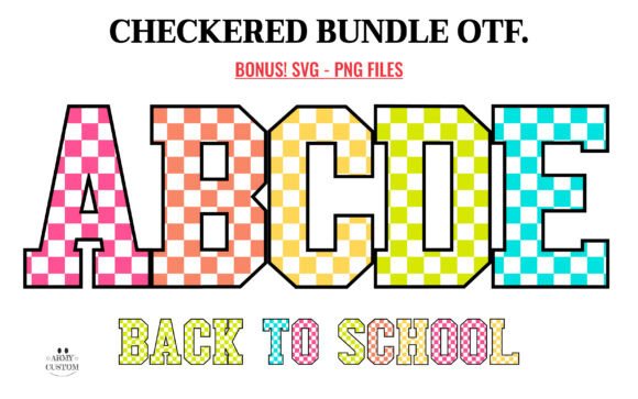 Checkered Back to School Bundle: A Nostalgic Design Tool for Modern Creators