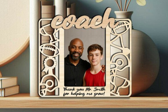 Coach American Football SVG Photo Frame