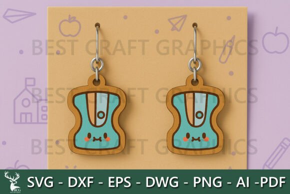 Creating Kawaii Sharpener Earrings SVG: A Guide to Classroom-Themed Jewelry Design