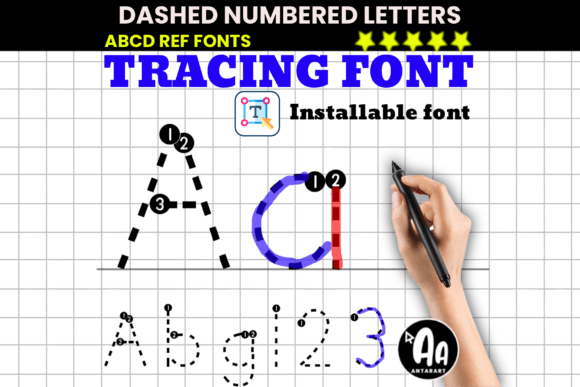 Dashed Numbered Letters Tracing: The Ultimate Solution for Mastering Handwriting