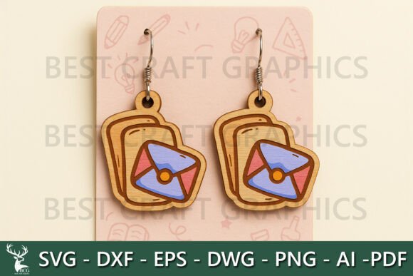 Mail Envelope Earrings: School Letter Svg Bundle