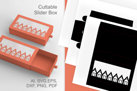 Pencils Window Var 1 - Drawer Favor Box