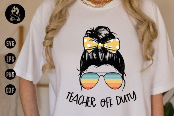 Teacher Off Duty Sunglasses SVG: Summer Vibes